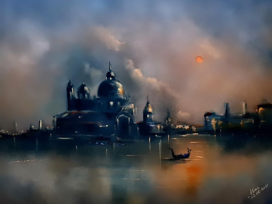 ArteDiAlina.com painting: Venice Twilight